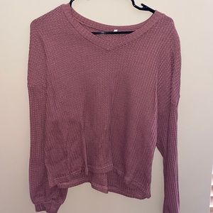 waffle knit top